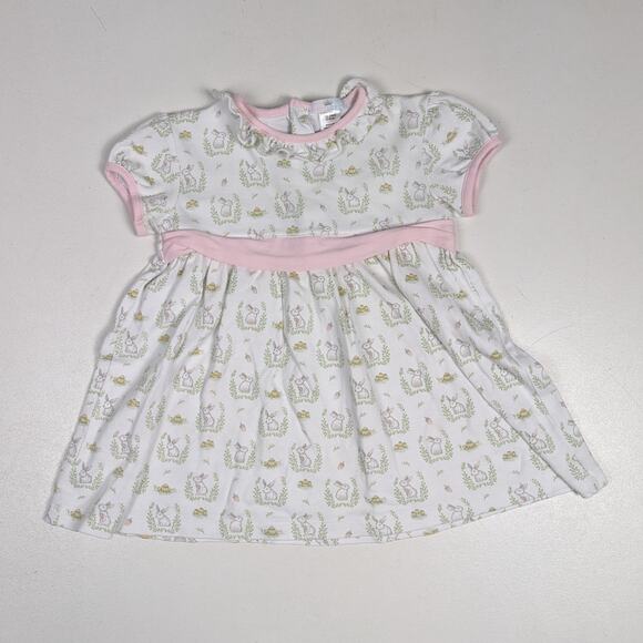 Baby Loren Other - Baby Loren Dress Girls Sz 18-24m White Bunny Rabbit Spring Boutique Pima